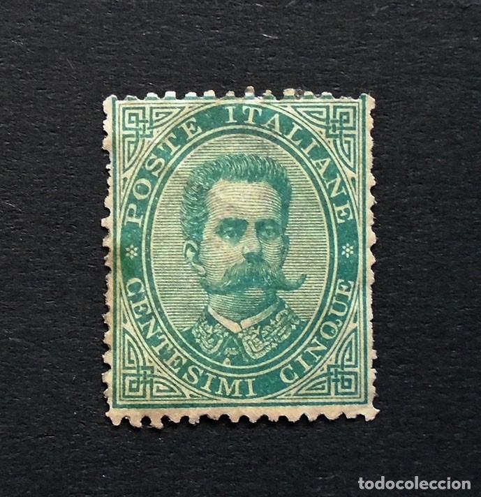 Timbres: ITALIA . 5 CENTESIMI . UMBERTO I . A&Ntilde;O 1879 . NUEVO