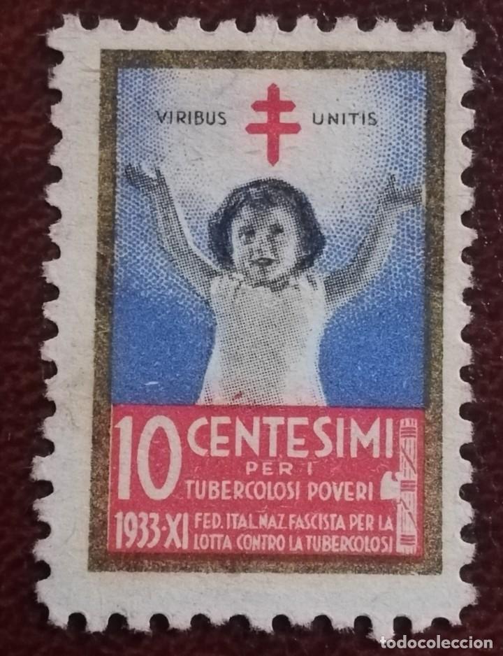 Timbres: SELLO FED.ITAL.NAZ.FACISTA PER TUBERCOLOSI 10 CENTESIMI, A&Ntilde;O 1933.ITALIA