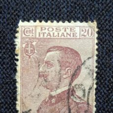 Sellos: ITALIA 20 CENTS, REY VICTOR EMMANUEL III, 1906.. Lote 225770335
