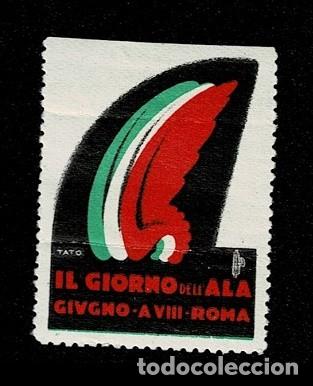Timbres: CL8-7 Vi&ntilde;etas IL GIORNO DELL ALA GIVGNO - A VIII - ROMA con fijasellos