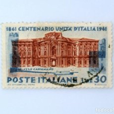 Sellos: SELLO POSTAL ANTIGUO ITALIA 1961 30 LIRA PALACIO CARIGNANO EN TURÍN - CONMEMORATIVO