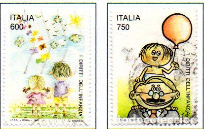 Timbres: ITALIA.- SELLOS DEL A&Ntilde;O 1991, EN USADOS