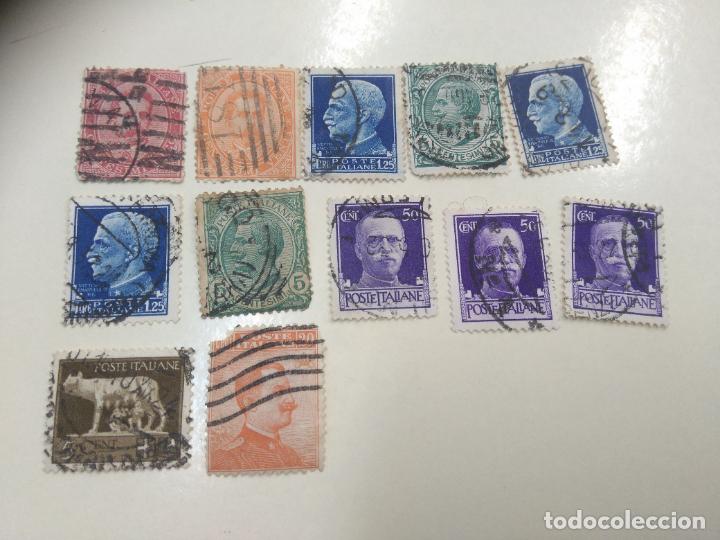 Briefmarken: LOTE DE 12 SELLOS DE ITALIA. STAMPS. CON CHARNELA.