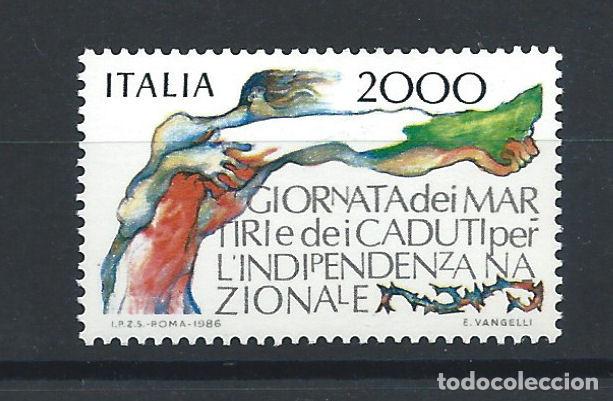 Sellos: Italie N&deg;1707** (MNH) 1986 - Journ&eacute;e des martyrs et victimes pour l'ind&eacute;pendance
