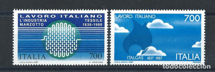 Sellos: Italie N&deg;1735/36** (MNH) 1986 - R&eacute;alisations Italiennes dans le monde