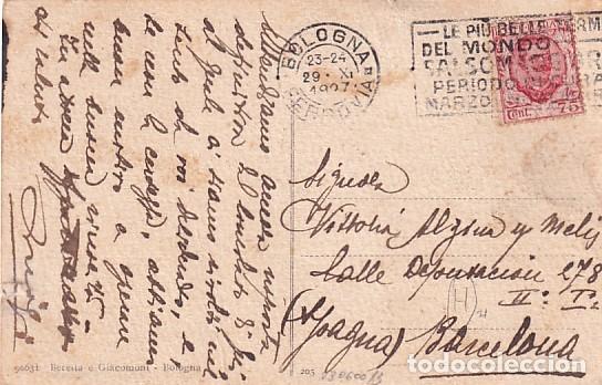Selos: Franqueo curioso sobre tarjeta postal. Bologna. Le piu belle ...