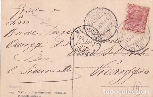 Selos: Franqueo curioso sobre tarjeta postal. Senigallia. Italia
