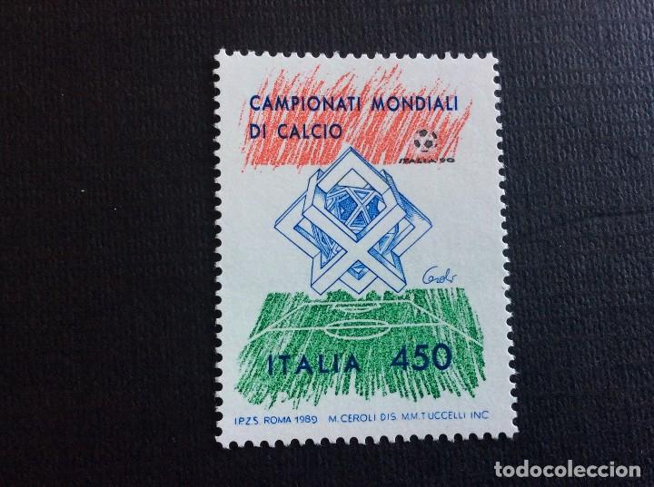 Selos: ITALIA N&ordm; YVERT 1834** A&Ntilde;O 1989.CAMPEONATO DEL MUNDO DE FUTBOL. SELLO CON CHARNELA