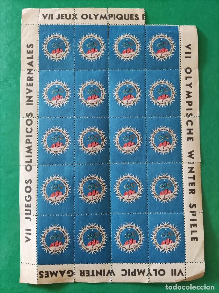 Selos: HOJA-BLOQUE-SELLOS.JUEGOS OL&Iacute;MPICOS INVERNALES. ITALIA.1956. 20 vi&ntilde;etas..