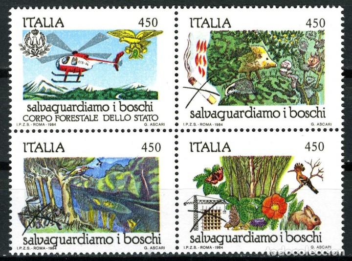 Selos: ITALIA 1984 - PROTECCION DE LA NATURALEZA - YVERT N&ordm; 1611/1614**