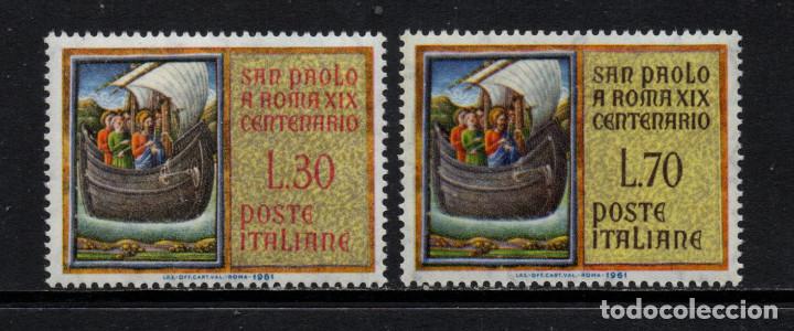 Sellos: ITALIA 850/51** - A&Ntilde;O 1961 - 19&ordm; CENTENARIO DE LA LLEGADA DE SAN PABLO A ROMA