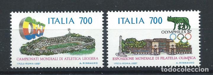 Sellos: Italie N&deg;1751/52** (MNH) 1987 - Exposition philat&eacute;lique &rdquo;Olymphilex'87&rdquo; (bis)
