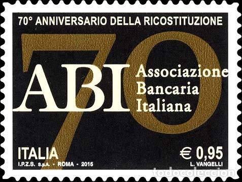 Stamps: Italia 2015 - The 70th Anniversary of the Italian Banking Association mnh