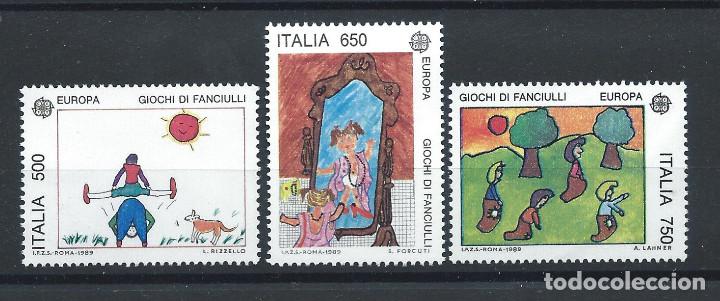 Sellos: Italie N&deg;1810/12** (MNH) 1989 - Europa &rdquo;Jeux d'enfants&rdquo;