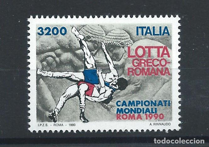 Sellos: Italie N&deg;1892** (MNH) 1990 - Championnats du monde de lutte gr&eacute;co-romaine
