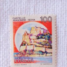 Sellos: ITALIA - SELLO 100 LIRAS - CASTELLO ARAGONESE - ISCHIA