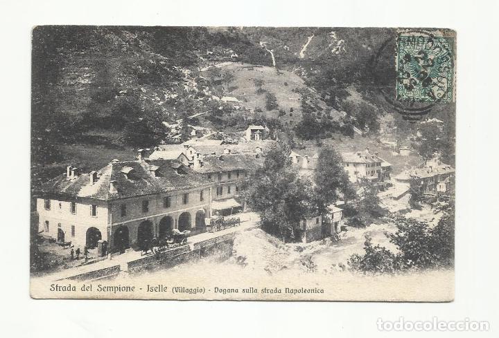 Timbres: circulada 1905 postal de iselle italia a barcelona