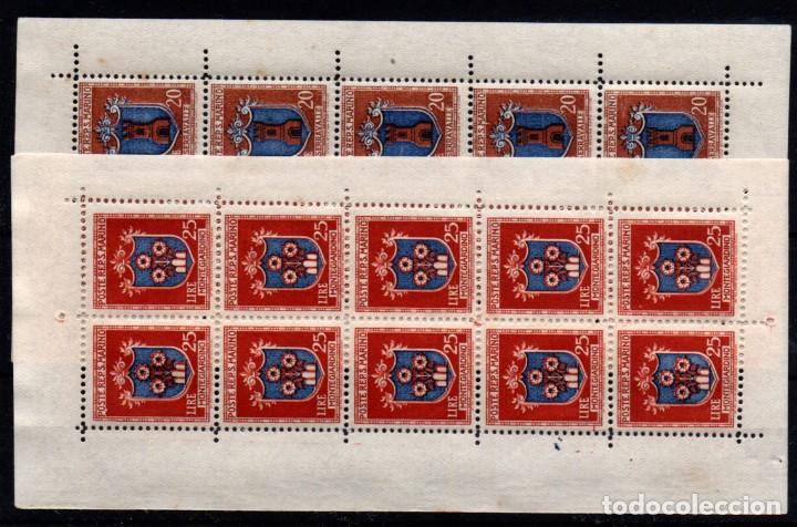 Selos: San Marino n&ordm; 273/74. A&ntilde;o 1945/46.