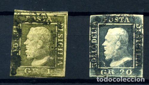 Selos: Italia (Sicilia) n&ordm; 19, 23. A&ntilde;o 1859