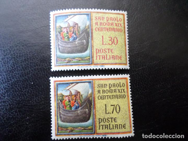 Sellos: -italia, 1961, 19 centenario llegada de san pablo a roma, Yvert 850/51