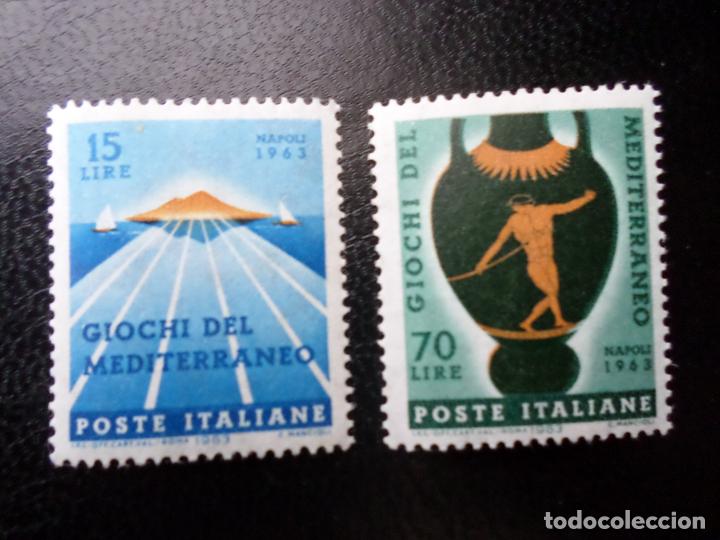 Sellos: -italia, 1963, juegos deportivos mediterraneos, Yvert 893/94