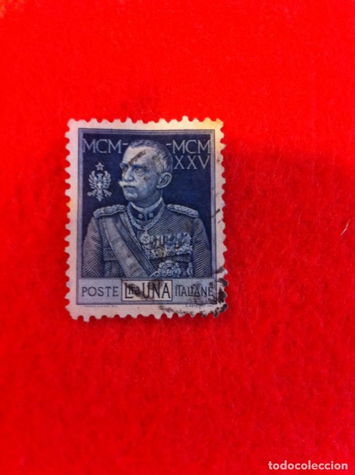 Sellos: SELLO. 1 SELLO USADO. UNA LIRE. POSTE ITALIANE. MCM - MCMXXV
