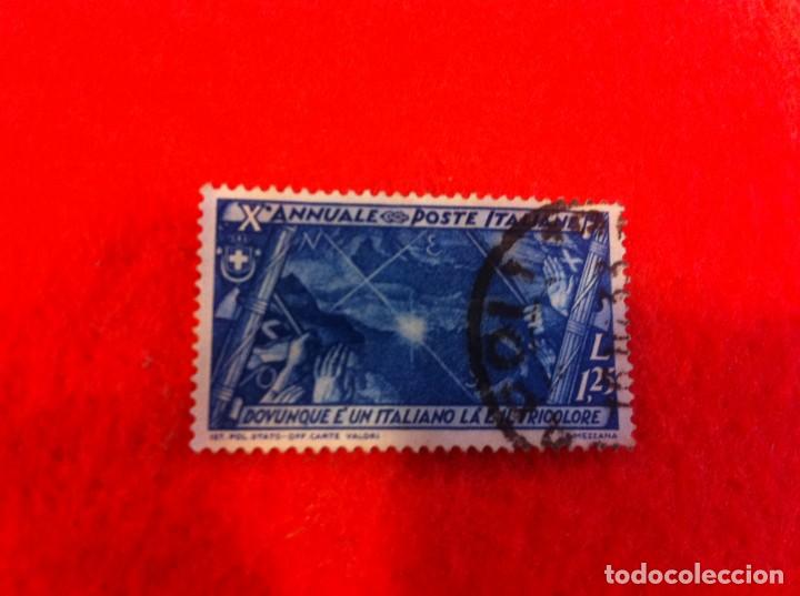 Sellos: SELLO. 1 SELLO USADO. 1,25 LIRE. POSTE ITALIANE. X ANNUALE