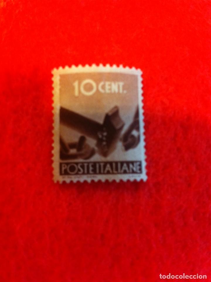 Sellos: SELLO. 1 SELLO USADO. 10 CENT. POSTE ITALIANE.