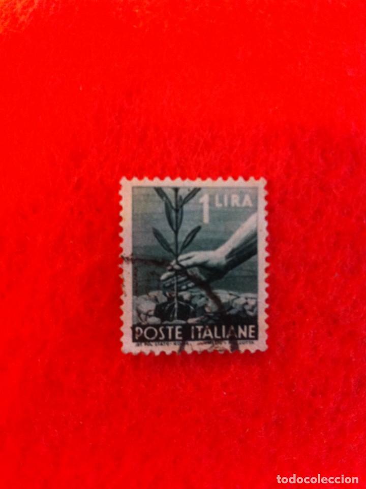 Sellos: SELLO. 1 SELLO USADO. 1 LIRA. POSTE ITALIANE.