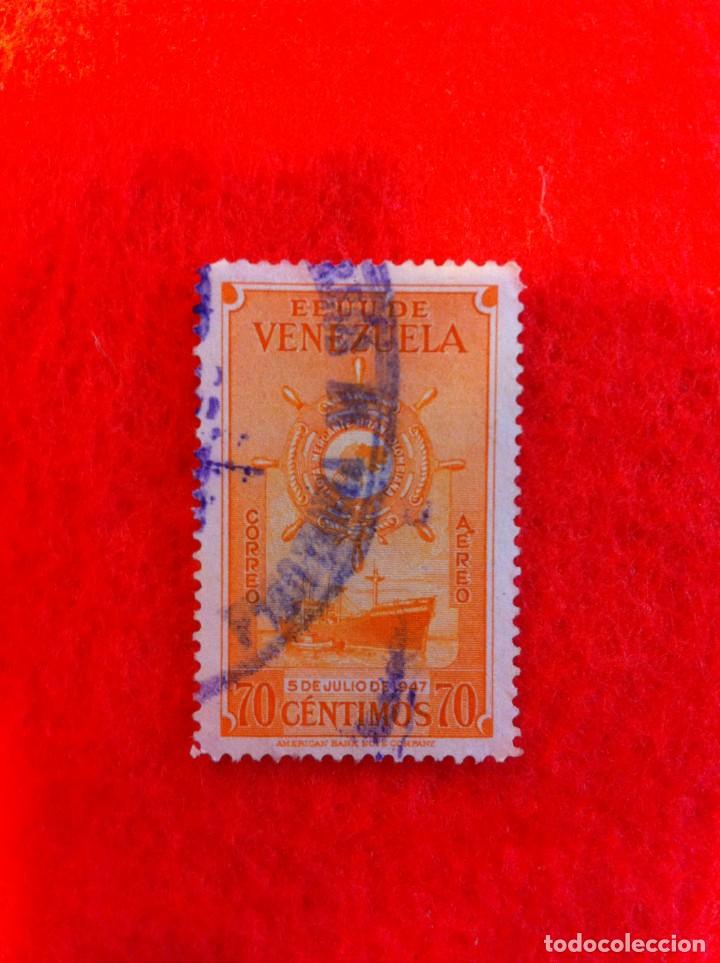 Selos: SELLO. 1 SELLO USADO. E.E.U.U. DE VENEZUELA. 70 C&Eacute;NTIMOS. 1947