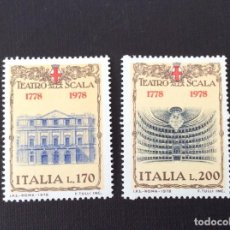 Sellos: ITALIA Nº YVERT 1330/1*** AÑO 1978. BICENTENARIO DEL TEATRO DE LA SCALA DE MILAN. Lote 325978028