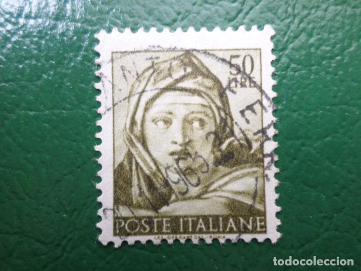 Timbres: -italia, 1961, obras de miguel angel, Yvert 834