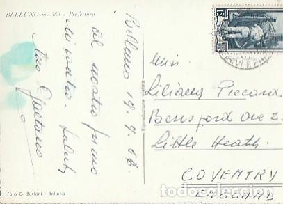 Selos: Italia & Marcofilia, Belluno, Prefectura, Coventry Gran Bretania 1956 (67686)