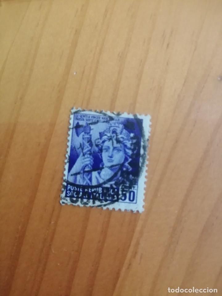 Briefmarken: ITALIA- MONUMENTOS DESTRUIDOS, REPUBLICA FASCISTA - VALOR FACIAL 50 CENT.