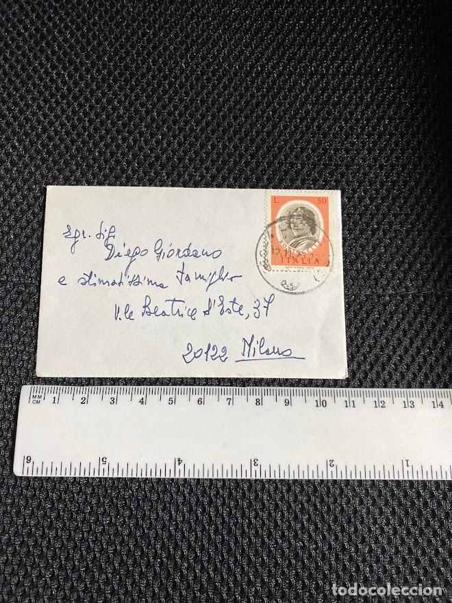 Briefmarken: Busta con francobollo L.50 Botticelli 1973 Rep. Italiana - - Rep. Italiana