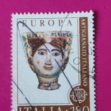 Sellos: SELLOS USADOS ITALIA 1976 - EUROPA CEPT - CERÁMICA. Lote 366291081