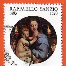 Sellos: ITALIA. 1983. MADONNA DEL CANDELABRO DE RAFAEL SANZIO. Lote 366801041