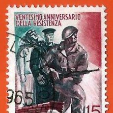 Sellos: ITALIA. 1965. WWII. RESISTENCIA. SOLDADO, MARINERO Y PILOTO. Lote 366806541