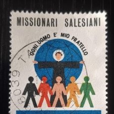 Sellos: SELLO USADO ITALIA 1977 MISIONEROS SALESIANOS