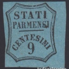 Sellos: ESTADOS ITALIANOS, ROMAGNE (GOVIERNO PROVISIONAL.) TASAS 1859, YVERT. 2A, 9 C. AZUL. Lote 400097734