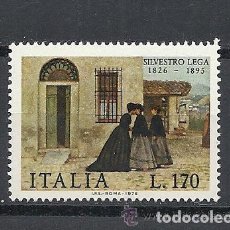 Sellos: ITALIA 1976 IVERT 1286 *** ARTE - 150 ANIVERSARIO NACIMIENTO DEL PINTOR SILVESTRE LEGA