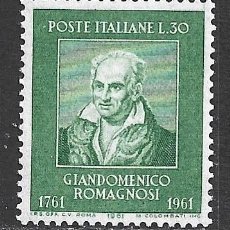 Sellos: ITALIA 860** - AÑO 1961 - BICENTENARIO DEL NACIMIENTO DEL FILOSOFO GIANDOMENICO ROMAGNOSI