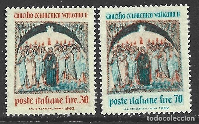 Sellos: ITALIA 879/80** - A&Ntilde;O 1962 - CONCILIO ECUMENICO VATICANO II