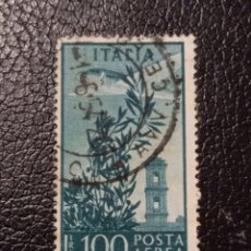 Sellos: SELLOS USADOS ITALIA 1948 - POSTA AEREA - TORRE DEL CAMPIDOGLIO USADO