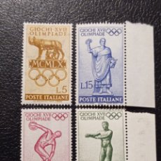 Sellos: ITALIA - ITALIA - 1960 -  JUEGOS OLÍMPICOS DE ROMA NUEVOS GOMA