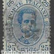 Sellos: ITALIA 1893-96 - UMBERTO I, 25C AZUL CLARO - USADO