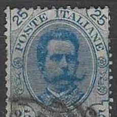 Sellos: ITALIA 1893-96 - UMBERTO I, 25C AZUL CLARO - USADO