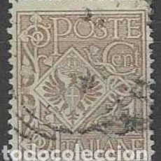 Sellos: ITALIA 1901 - ÁGUILA DE LA CASA DE SAVOYA, 1C MARRÓN - USADO