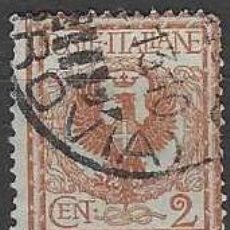 Sellos: ITALIA 1901 - ÁGUILA DE LA CASA DE SAVOYA, 2C MARRÓN ROJIZO - USADO