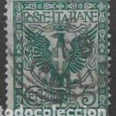 Francobolli: ITALIA 1901 - ÁGUILA DE LA CASA DE SAVOYA, 5C VERDE - USADO